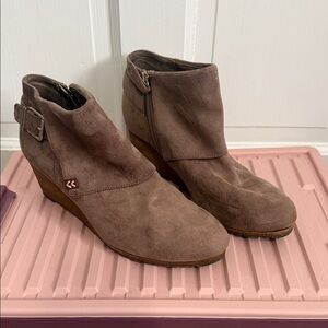 Dr. Scholl's Taupe Ankle Booties with Buckle